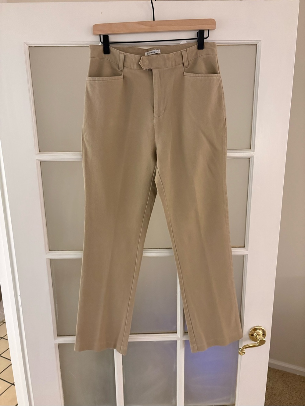 Bill Blass Khaki Straight Leg Stretch Pants - 10